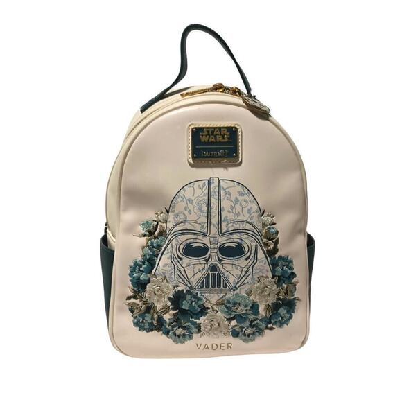 Star Wars Loungefly Vader Floral Mini Backpack Blue SUPER RARE! main image 6